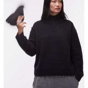 Top shop navy turtleneck sweater